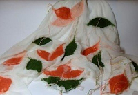 Валяние платка в технике нунофелтинг