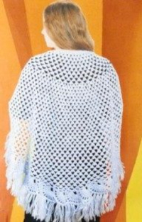 Вязаная шаль белая