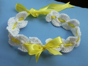 Повязка на голову для девочки крючком