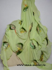 Валяние шерсти на платке