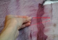 Раскладка шелка при валянии